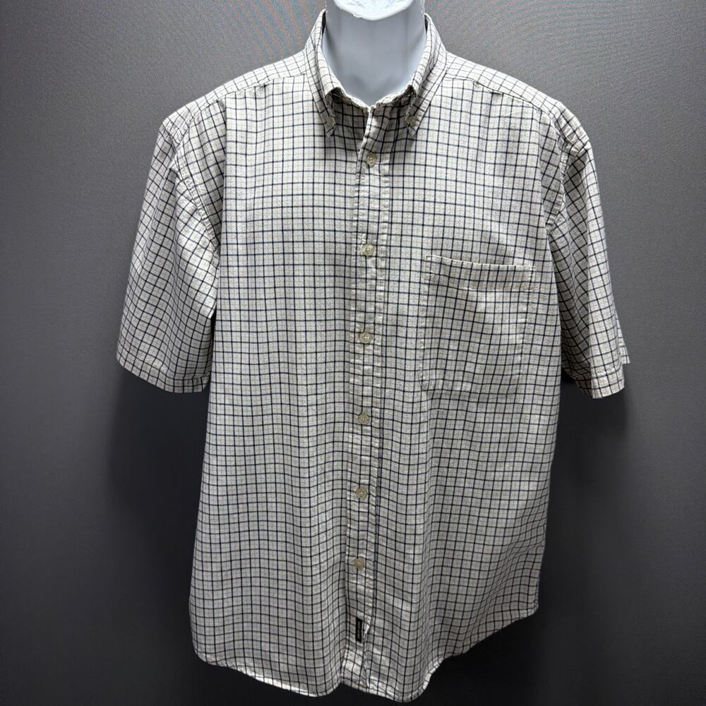 Ruff Hewn Men’s Short Sleeve Plaid Button Down Shirt Size Large Outdoors Casual